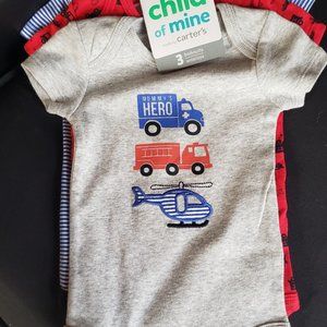 NWT 3 Piece Set Child of Mine by Carter 0-3 Month Bodysuits